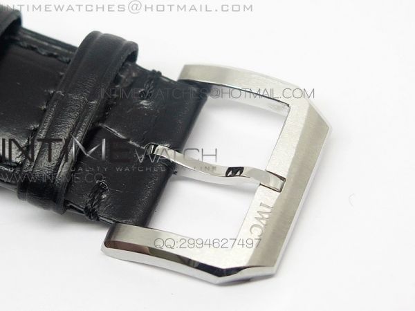 Ingeniuer St.Laurens SS Black Dial MK 1:1 V2 Best Edition A80111 on Black Leather Strap